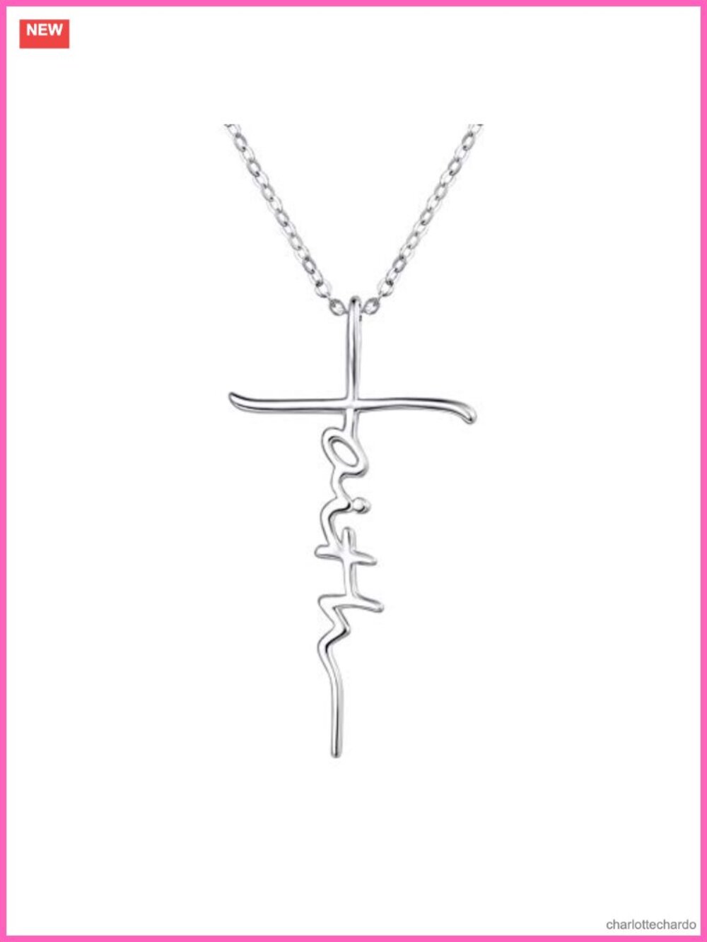 925 Sterling Silver Cross Necklace Women Pendant Jewelry